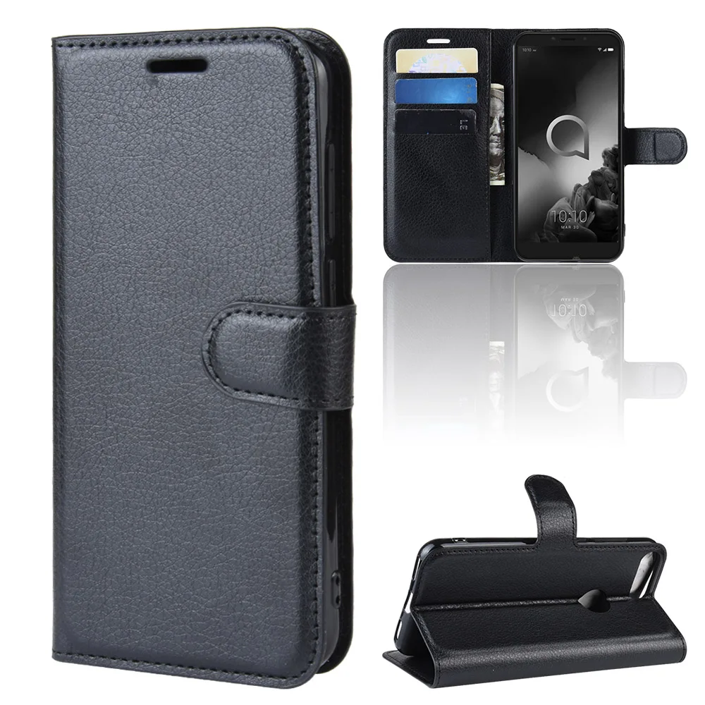 Чехол для Alcatel 1S 5024D 2019 Премиум чехол из искусственной кожи с отделениями карт