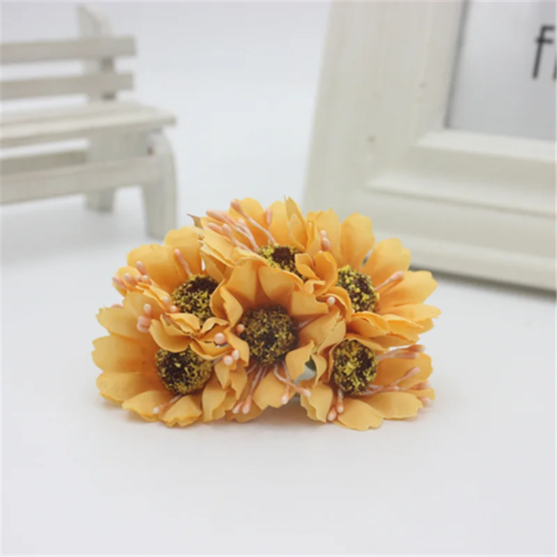 6 шт./Лот шелковые цветы искусственные имитация высококачественной хризантемы