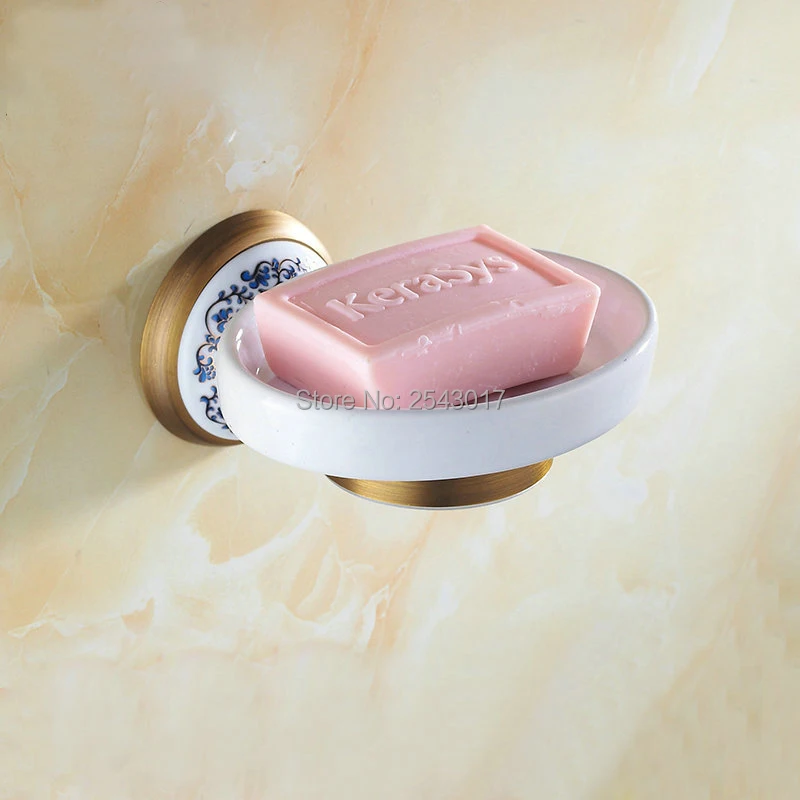 Аксессуары для ванной комнаты держатель мыльницы настенное крепление античный