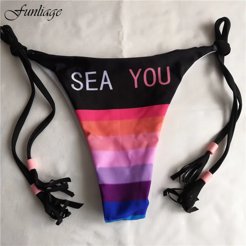 Letter Print Bandage Strap Push Sexy Women Beach Bikini Tankini Monokini Biquini Swimsuit Swimwear Lingerie Bra Bathing Suit | Женская