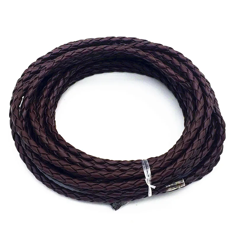 COMEOWN 5 метров 4 мм круглые шнуры для бижутерии плетеные кожаные из искусственной