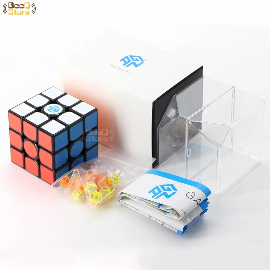 Black GAN356 воздушный мастер-пазл магический 3x3x3 кубик Профессиональный конкурс игрушка для детей оригинальная немагнитная новая версия 3х3 подарок - Цвет: Black