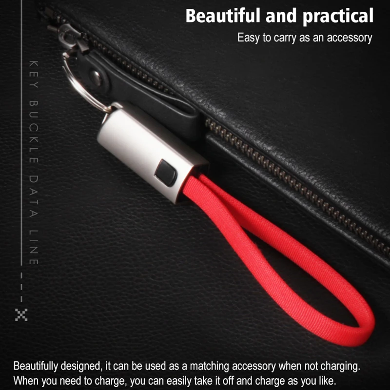 Портативный брелок USB кабель для передачи данных Micro usb type C кабель для быстрой зарядки мобильного телефона для samsung Galaxy Xiaomi