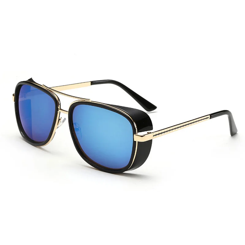 Фирменный дизайн железные солнцезащитные очки в стиле стимпанк Мужские