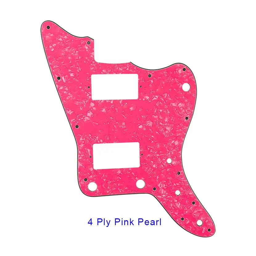 4 ply pink pearl Pleroo гитарные аксессуары накладки и 13 винтов для MIJ Jazzmaster гитары с PAF Humbuckers и без верхней кнопки управления - Цвет: 4 ply pink pearl