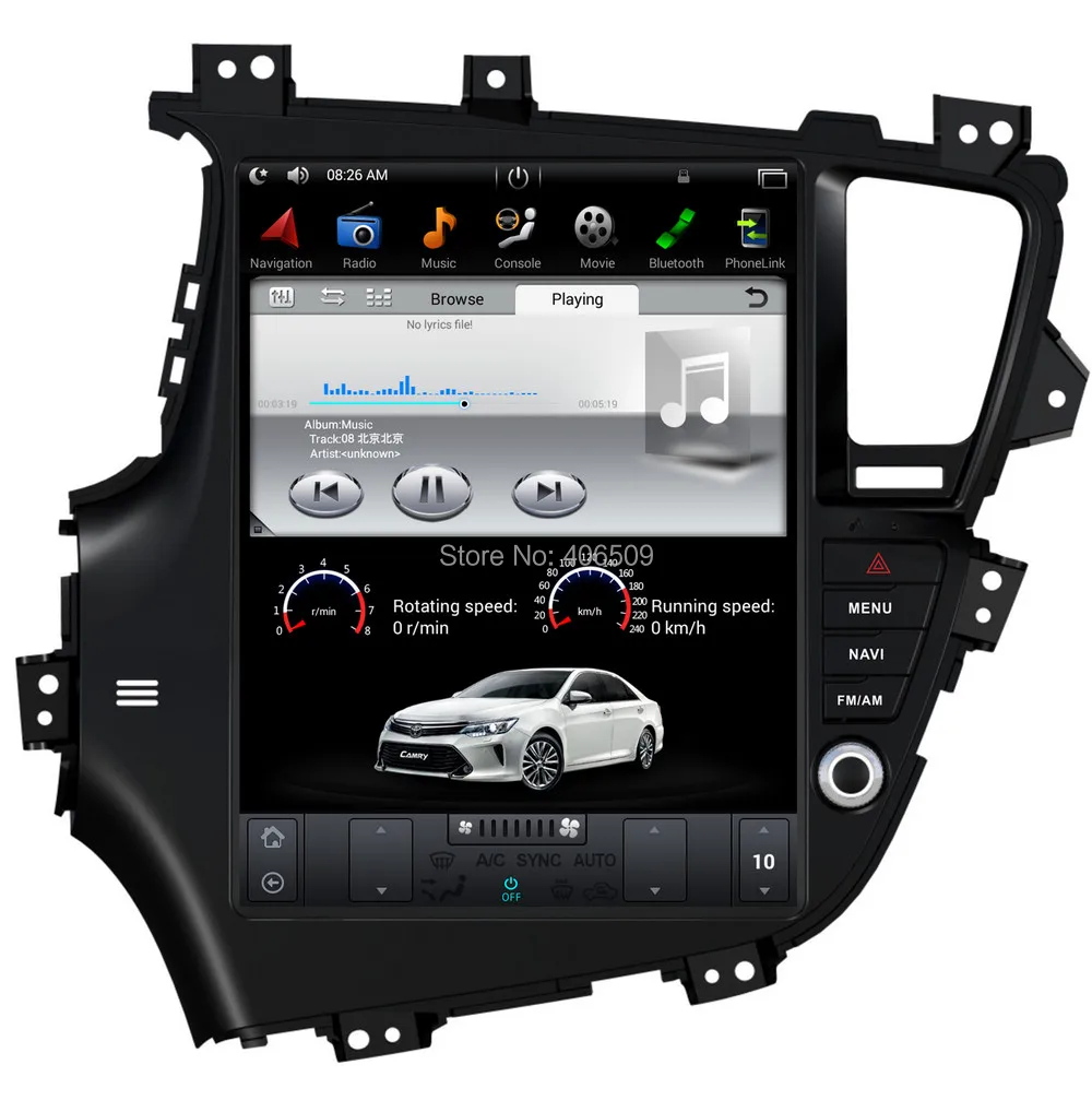 12 9 &quotТесла Стиль Android 7 1 автомобиль gps навигации нет DVD плеер для KIA Optima K5 2010-2013