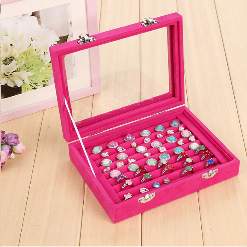 Size 20*15*4.5CM Ring Jewelry Box Glasses With Lid Ring Storage Box Stand Earrings Box Earring Jewelry Accessories Display Rack