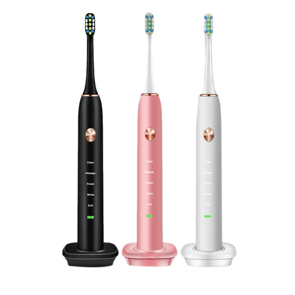 

Sonic Toothbrush Electric Tooth Brush Cleaning Mode Ultrasonic Automatic Upgraded USB chargeable Adult Waterproof IPX7