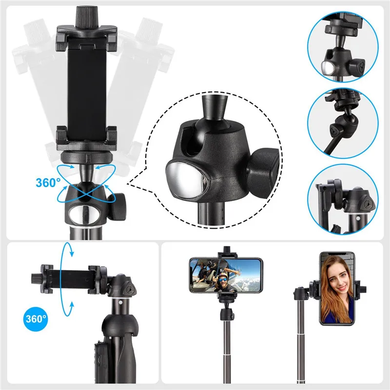 selfie stick tripod 40 inch wireless remote and tripod stand monopod for iphone x 88 plus xiaomi huawei bluetooth selfie stick free global shipping