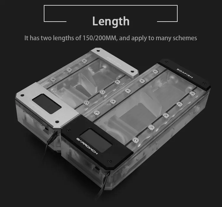 Barrowch FBDCBX, цифровой дисплей PWM 17 Вт насос с резервуарами комбинаций, коробка рыбы DDC серии, интегрированный насос+ резервуар