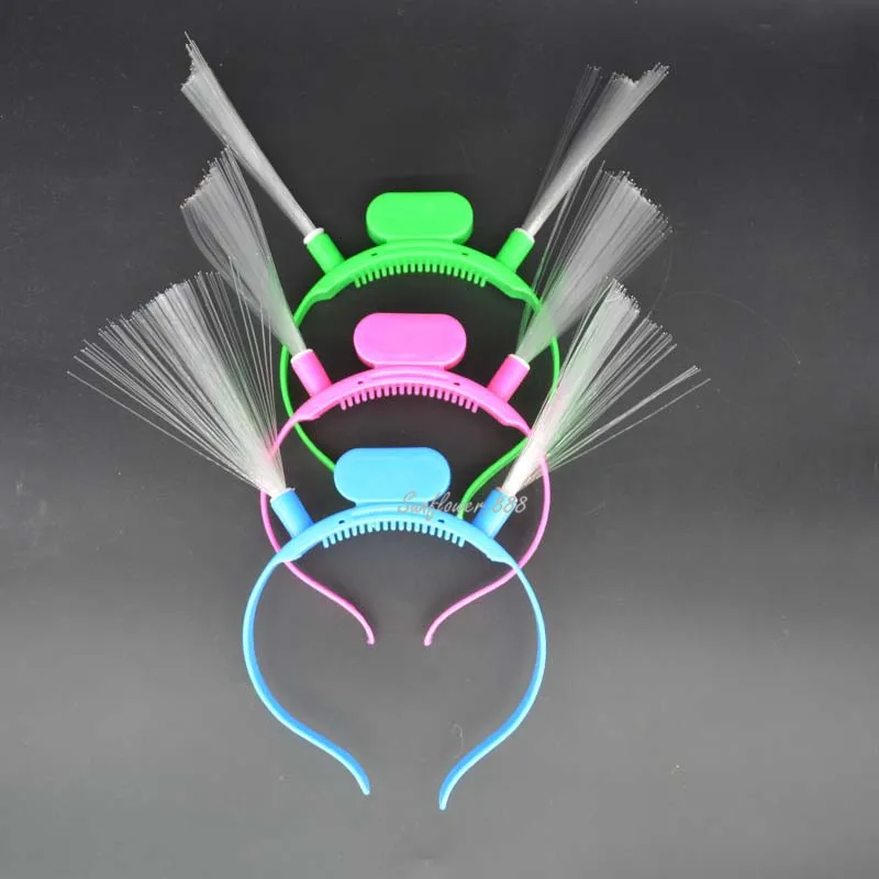 12pcs/lot Flashing LED optical fiber headband light Glow party kid's toys home decor birthday|Сверкающие товары для