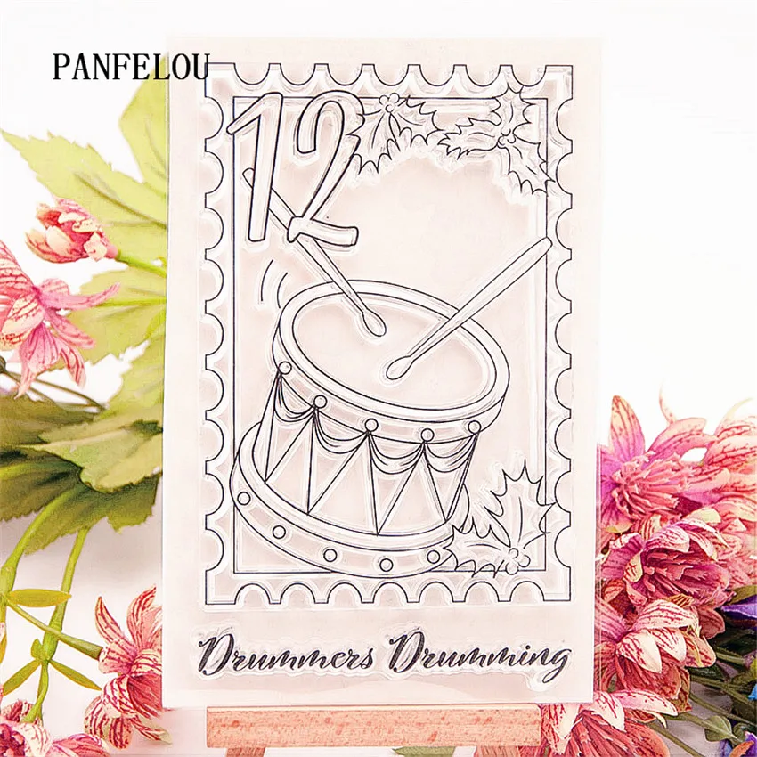 PANFELOU цирковые барабаны штампы прозрачные силиконовые резиновые мультфильм для