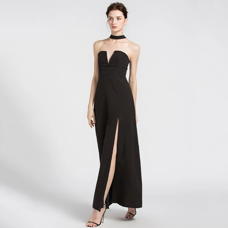 Женское платье без бретелек TWOTWINSTYLE летнее облегающее макси с открытыми плечами и