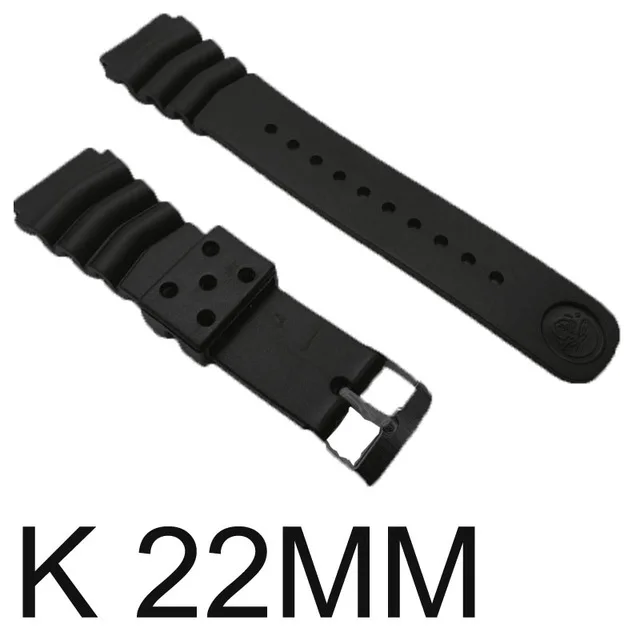 K 22mm Ремешок для часов силиконовый резиновый ремешок для мужчин спортивный дайвинг черный ремешок для CASIO заменить электронные наручные часы ремень аксессуары для часов - Цвет ремешка: K 22mm