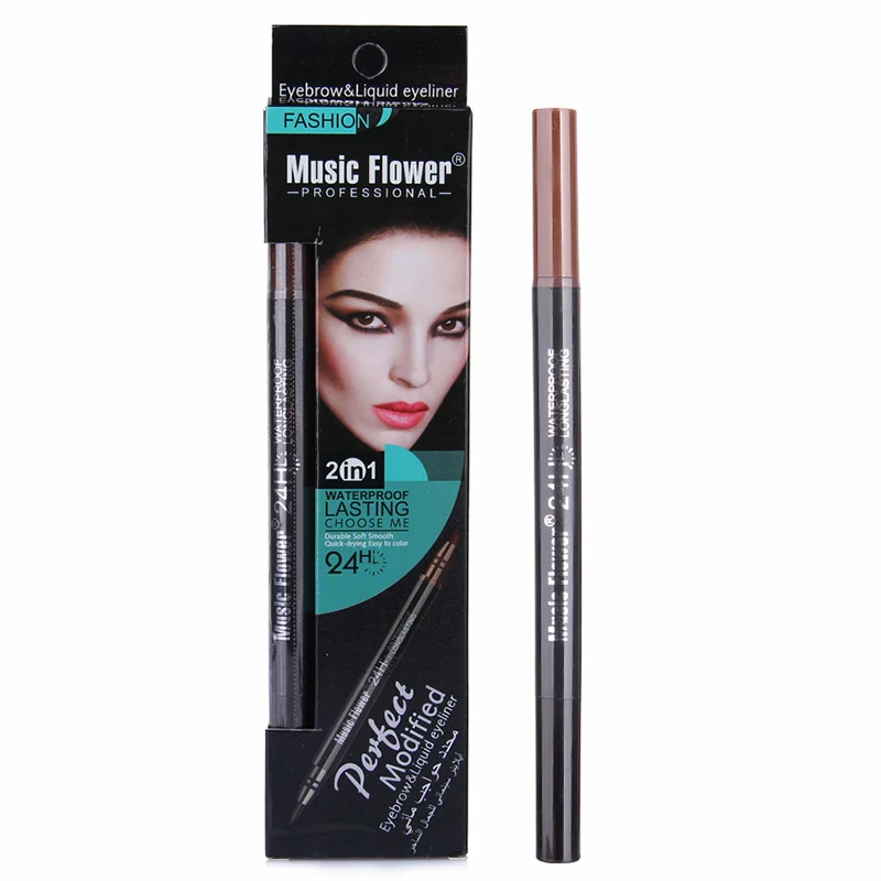 Подводка для глаз тонкий эскиз двойная головка жидкая подводка бровей ручка