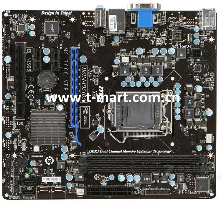 MSI H61M-P33 (B3) LGA1155 DDR3 H61 настольная материнская плата полностью протестирована |