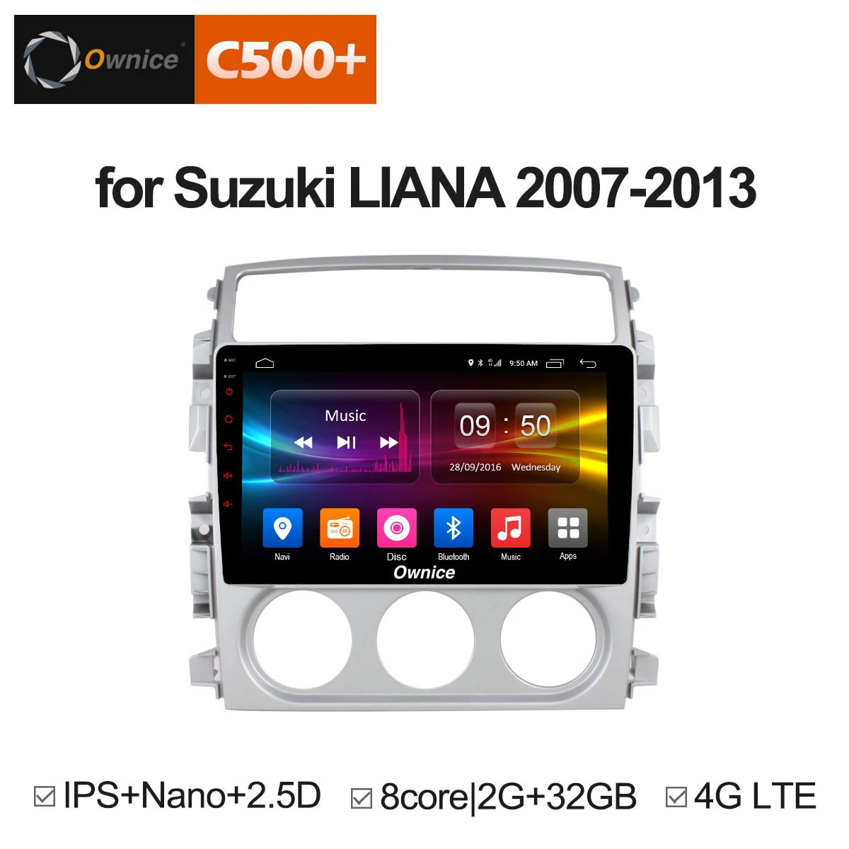 Ownice C500 + G10 Octa Core 2 Гб 32 ГБ Android 8 1 автомобильный dvd стерео проигрыватель для Suzuki Liana