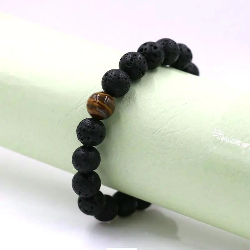BPPCCR 12 созвездий натурального черного оникса 10 мм Лава тигровый глаз камень бисер