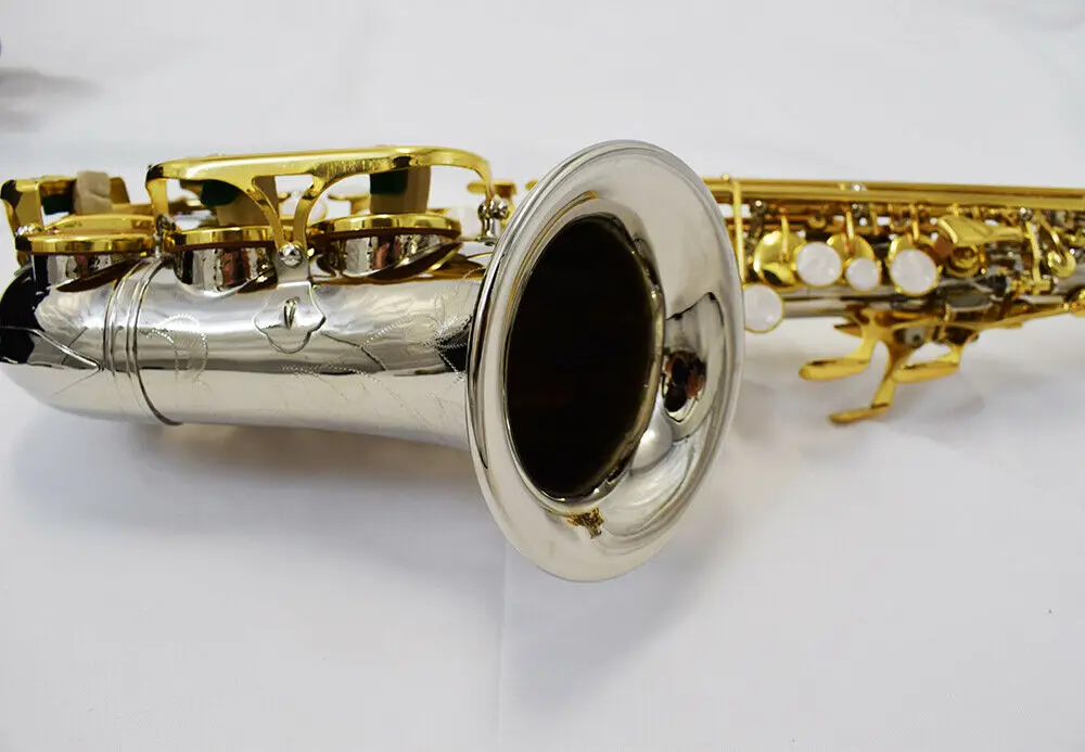 Soprano Saxophone Small Curved Neck B Flat Instrument Nickel Plated with Case | Спорт и развлечения