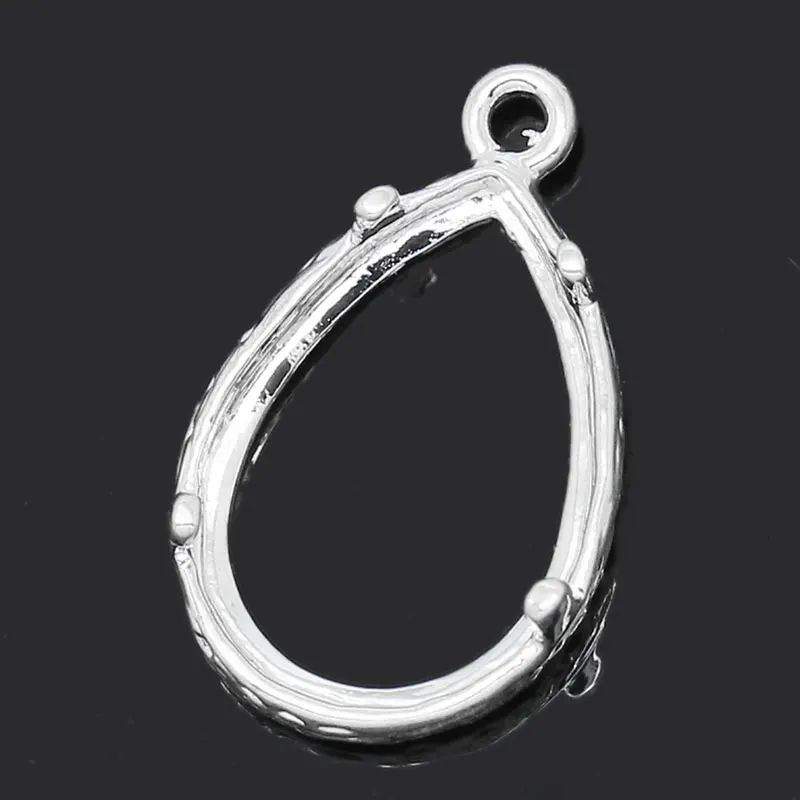 DoreenBeads медные Подвески кабошон с серебряным покрытием (подходит для 14 мм x 10 мм) 18 19