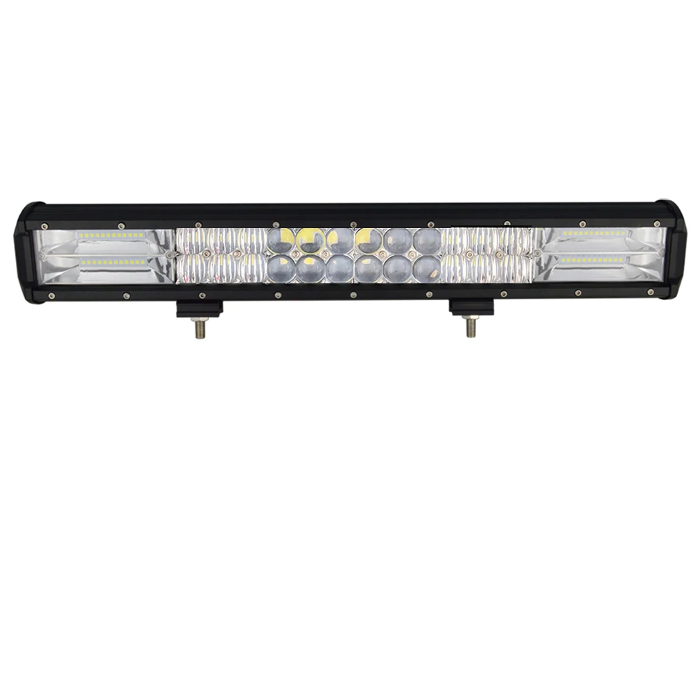

Auxtings Combo Beam 20inch 216w Dual Rows IP67 Waterproof Car Led Bar &23" Number Plate Frame Mount Bracket For Auto Jeep 4X4