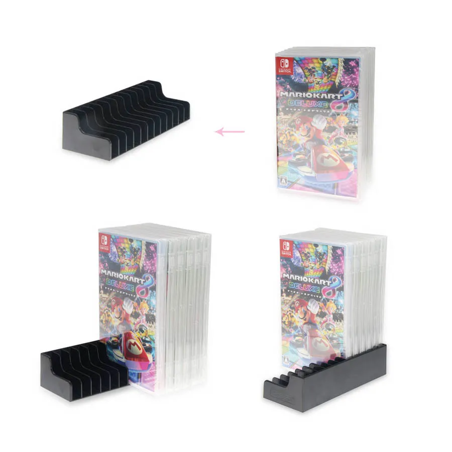 2 шт./лот коробка для карточных игр Подставка для хранения CD дисков поддержка для nintendo Zend Switch NS для 24 шт. CD дисков или держателей карт