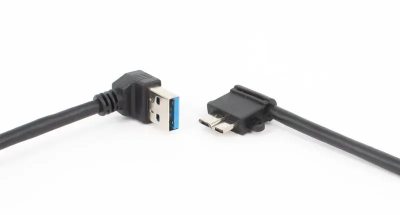 USB 3.0 UP 90 Angled Type A Male to Micro Left B Data Adapter Cable | Электроника