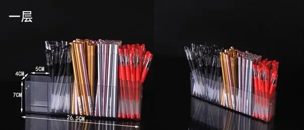 1-Layer SZanbana прозрачная настольная витрина для хранения бровей, губная помада, полка, подставка для кистей, акриловый Органайзер для макияжа ювелирных изделий - Цвет: 1-Layer