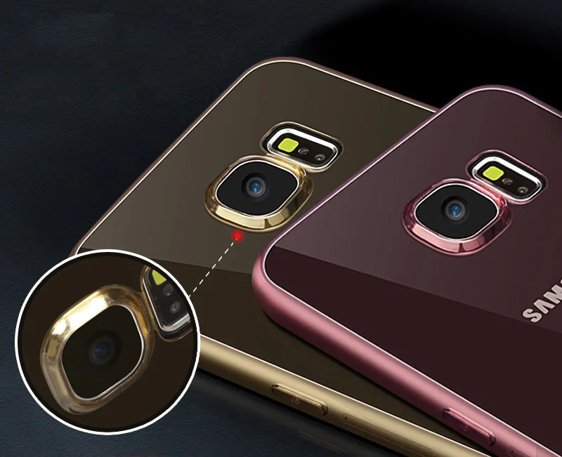 Hot! Luxury 1PC Crystal Clear Silicon TPU Soft Protective Cover For Phone Samsung S6 G9200 Mobile phone case