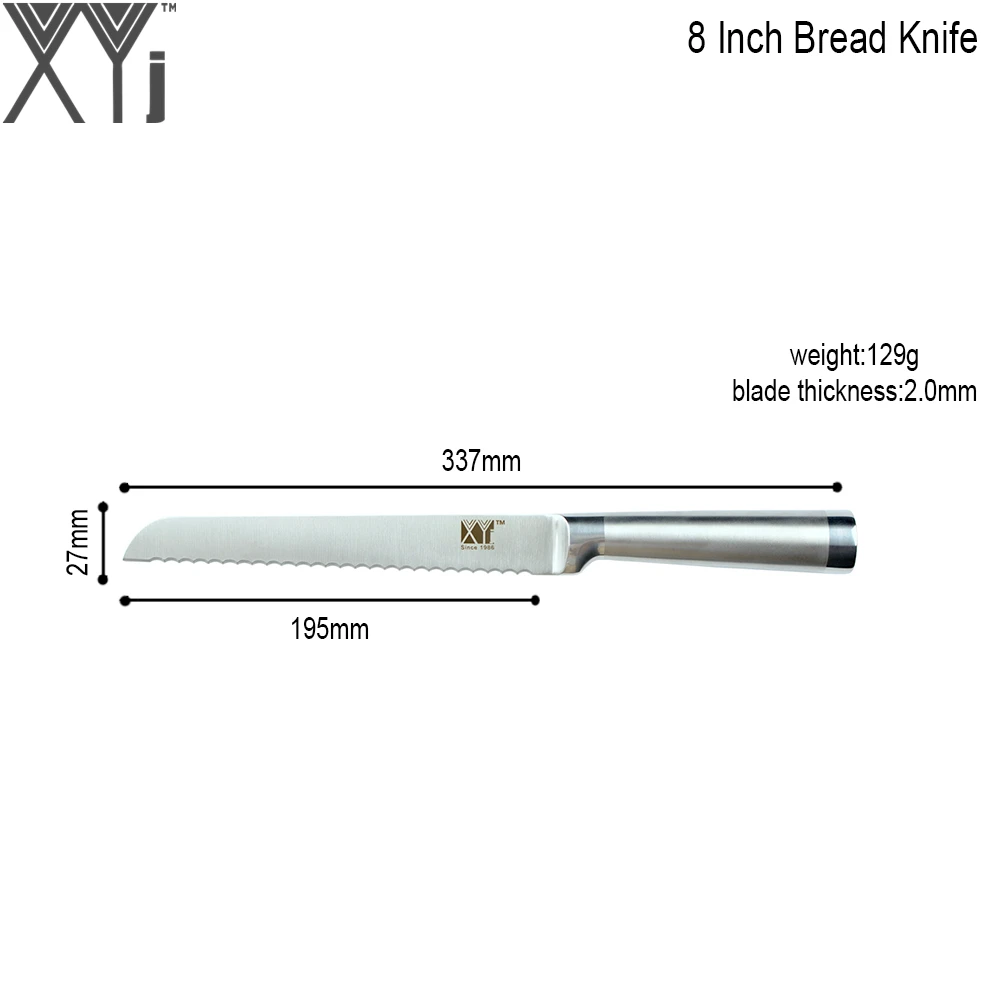 XYj Brand Handmade Cooking Tools Sharp Ktichen Knives 8&quot 3.5&quot Stainless Steel Knife + Durable Sharpening Bar Scissor Peeler | Дом и
