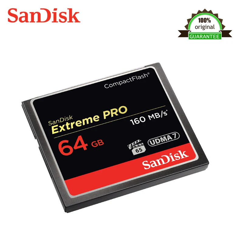Sandisk Extreme Pro Compactflash карта памяти CF 16 ГБ 32 64 128 256 до 160 МБ/с./с Скорость чтения для