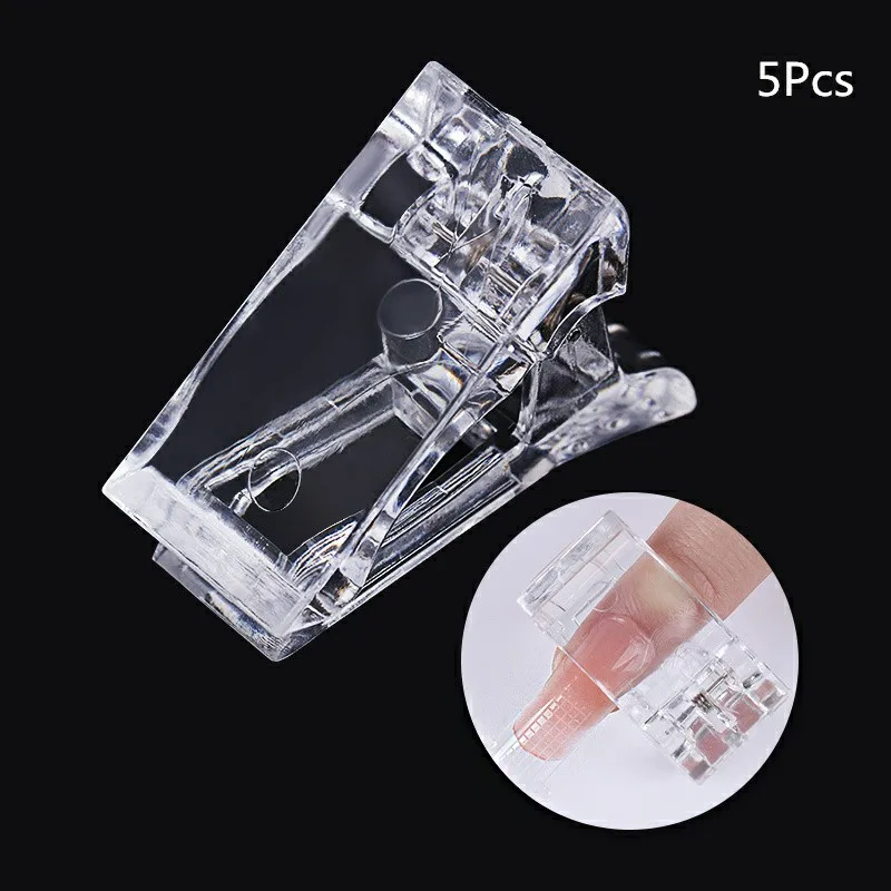 5pcs nail tips clip 1 коробка для быстрого создания пресс-форм для ногтей двойная форма для наращивания ногтей УФ-гель для наращивания ногтей инструмент для наращивания ногтей - Цвет: 5pcs nail tips clip