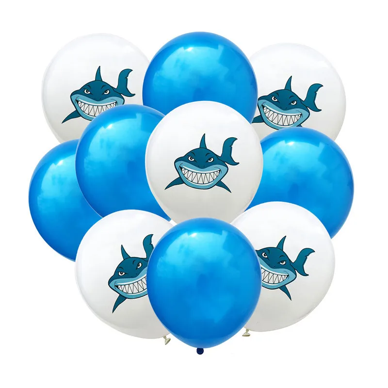 10 шт. Детские Angry Shark конфетти в горошек набор воздушных шаров с рисунками зверей