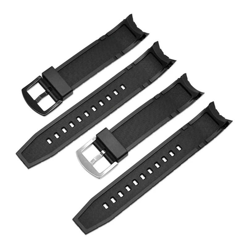 Watch Band Strap Pin Buckled PU Leather Wristwatch Bands Replacement Accessories For Casio Edifice Series EF-550/EF-523