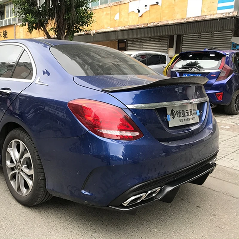 14-17 W205 C Class C180 C200 C220 C250 C300 C350 C400 C63 2Dr 4Dr дизайн psm углеродного волокна спойлер заднего крыла