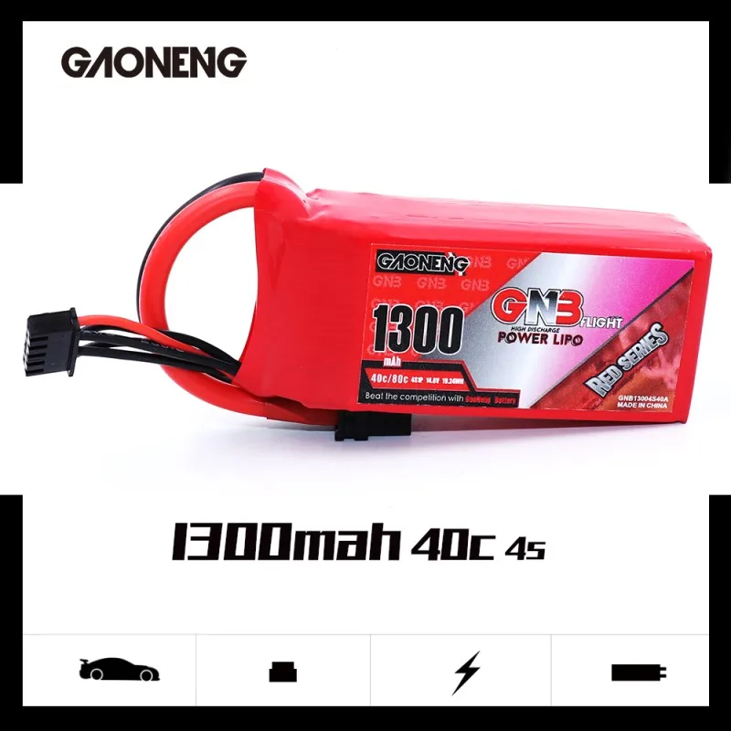 Gaoneng GNB 1300mAh 4S 14 8 V 40C/80C Lipo батарея wtih XT60 разъем для 250 размер 3D RC FPV гоночный Дрон