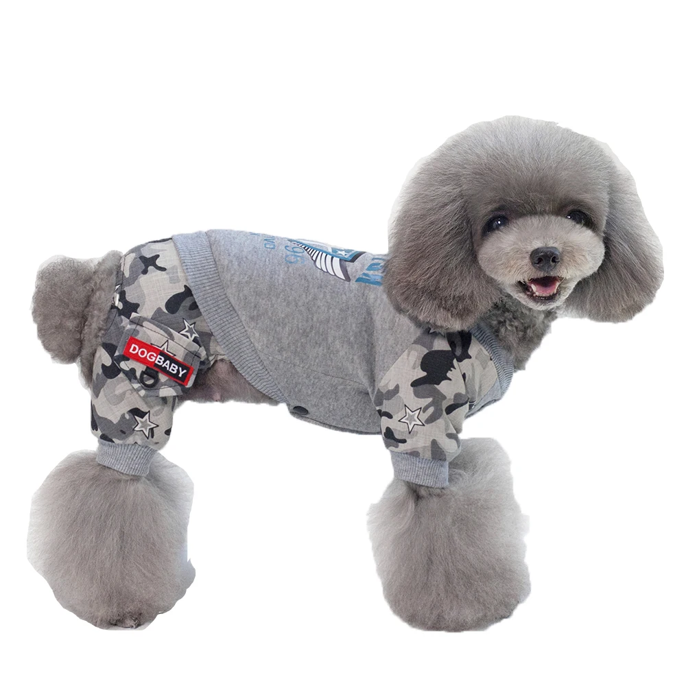 Новые пилоты цельные штаны для ног стиль собака зимняя одежда четыре ноги теплое