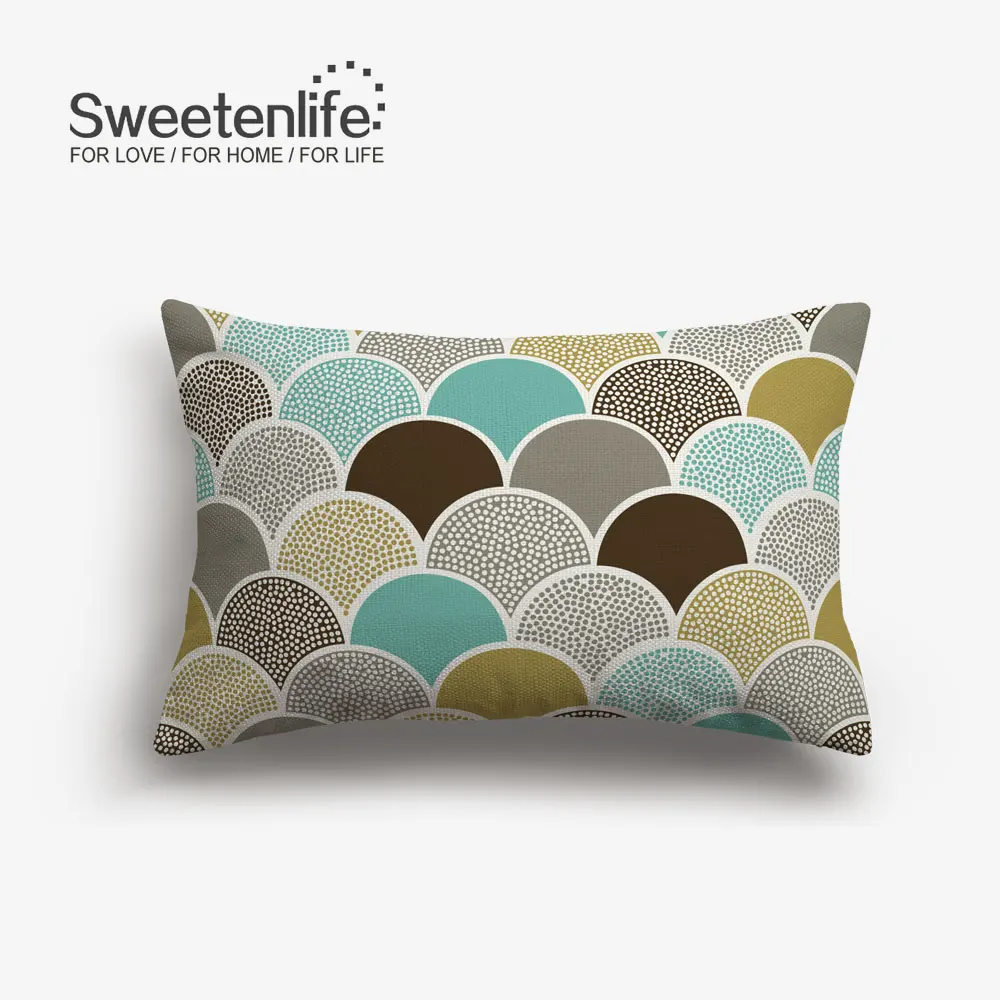 Sweetenlife 45x45 см наволочка для подушки креативные геометрические декоративные подушки высокое качество белая льняная ткань Подушка для стула