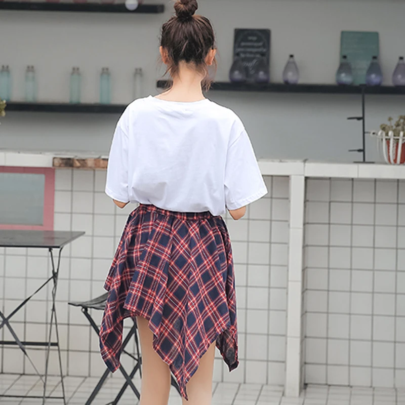 Harajuku/юбка для девочек Новая модная женская юбка в стиле ретро необычная