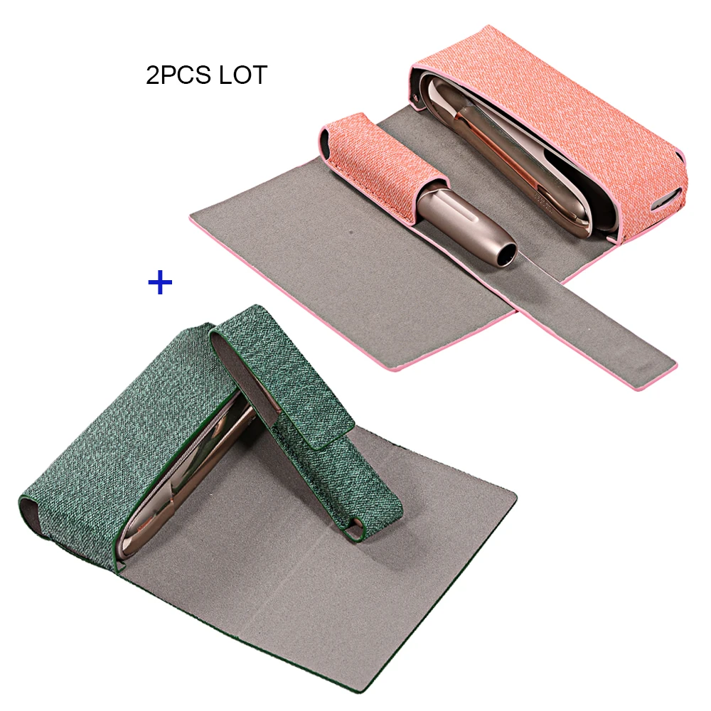 JINXINGCHENG 2 шт./партия 2 в 1 сумка чехол для iqos 3,0 чехол тканевый чехол Чехол кошелек чехол для iqos3 защитный чехол Аксессуары - Цвет: Серый