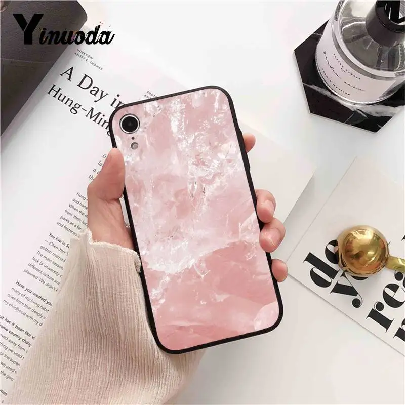 Yinuoda Chic Pink Marble Pretty design Silicone Phone Case Cover for iPhone 8 7 6 6S 6Plus X XS MAX 5 5S SE XR 11 pro max | Мобильные