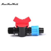 10pcs nuonuowell 12 thread to 16mm drip tape lock valve for garden agricultural drip irrigation fittings soft hose connector