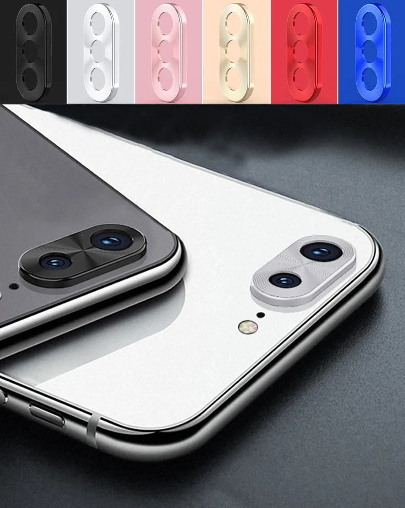 Роскошный протектор для объектива камеры iPhone8 8 Plus металлический задний полное