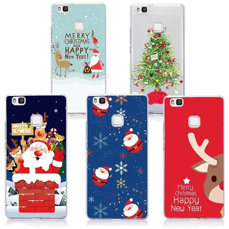 Мягкий чехол из ТПУ с Санта Клаус для huawei P Smart P20 Lite Mate 10 lite P8 P10 P9 mini Coque кошка друзей