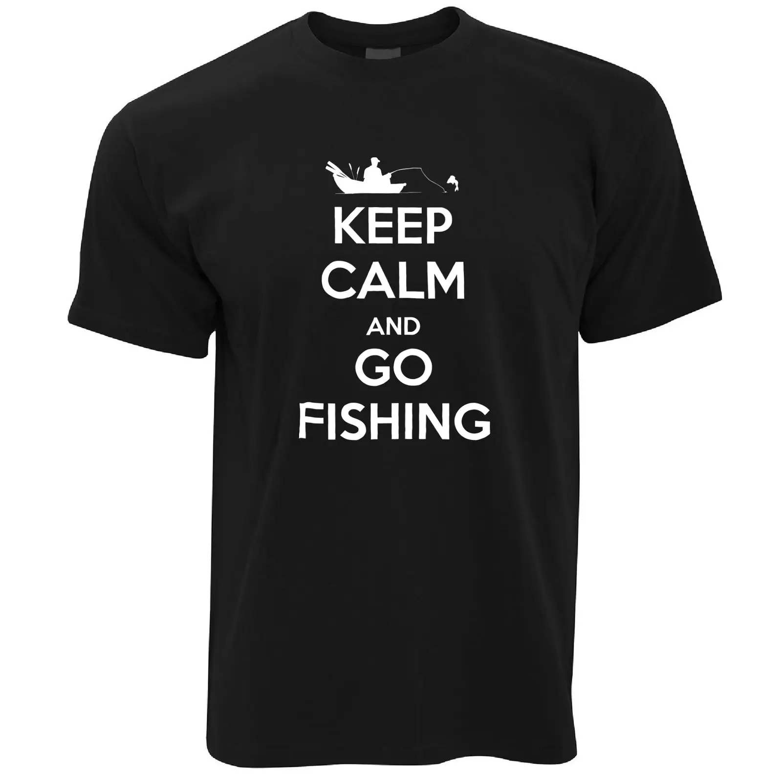 Новинка: футболка в рыбацком стиле с надписью Keep Calm And Go Fishing Sea Ocean | Мужская одежда