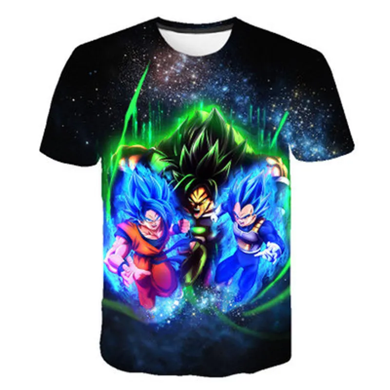 Новинка года, Детская футболка с 3d принтом Dragon Ball DBZ Bulma Super Saiyan vegeta футболка с японским аниме летняя модная детская футболка