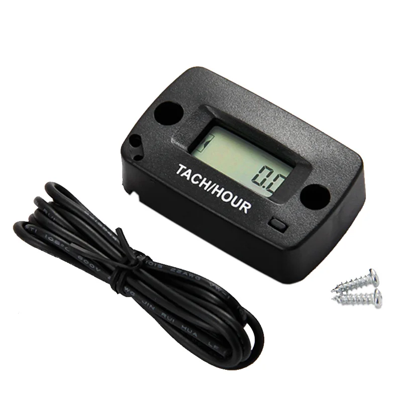 

IP68 Digital inductive Tachometer tach RPM Hour Meter for gas engine mower ATV Motorcycle Snowmobile jet ski motocross pit bike