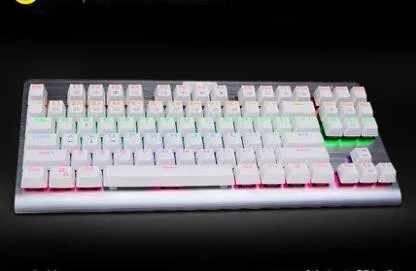 E Element Z-77 87 клавиш Проводная Механическая клавиатура синий переключатель RGB подсветка игровая клавиатура - Цвет: colorful backlit
