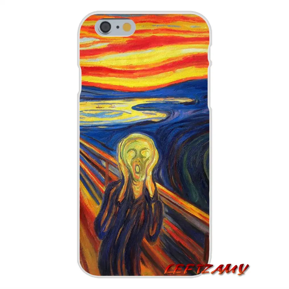 Забавная картина Кричащие Edvard Munch Микки аксессуары для телефона Чехлы iPhone X 4 4S 5 5S