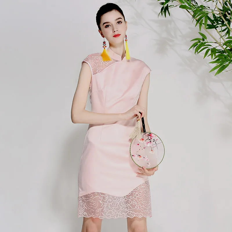 2018 г. новые летние элегантные вечерние Кружева Тонкий qipao платье|qipao dress|qipao wedding